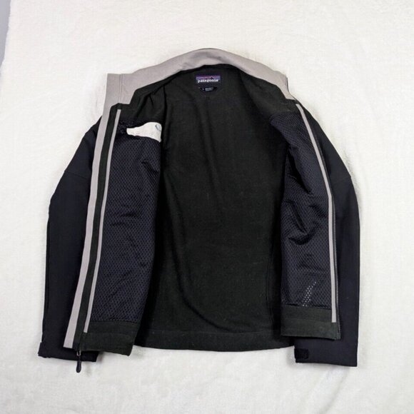 Patagonia Jacket Mens Large Black Guide Soft Shell Zip Up Embroidered - Picture 8 of 16